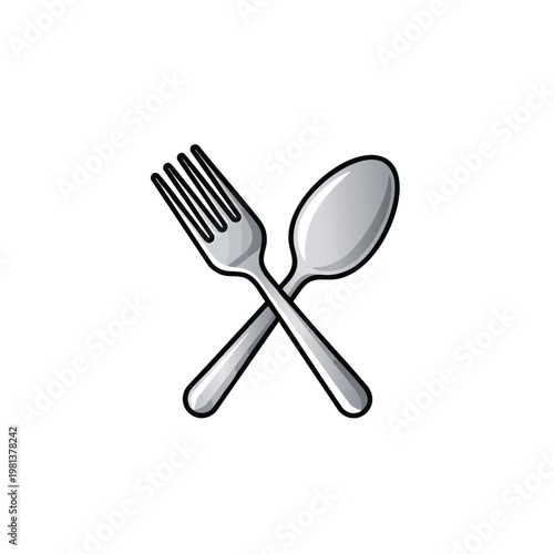 Elegant Silver Fork and Spoon Set for Dining and Culinary Presentation