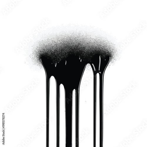Abstract Black Ink Drip Art for Creative Design Projects