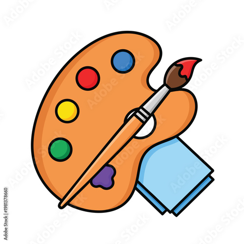 Creative Art and Painting Supplies Flat Lay for Design Projects