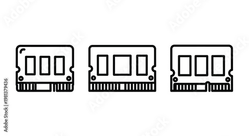 Three memory cards arranged in a row for compact data storage and digital transfer visuals.