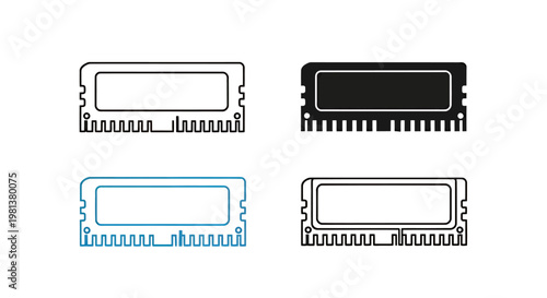 Set of four vector label banners in different colors and outlines.