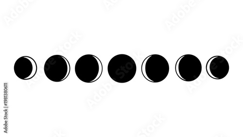 Phases of the Moon Celestial Cycle Graphic.