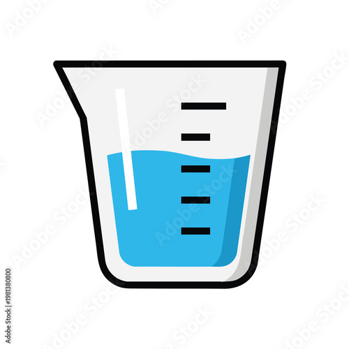Measurement of Liquid in a Laboratory Beaker for Scientific Experiments