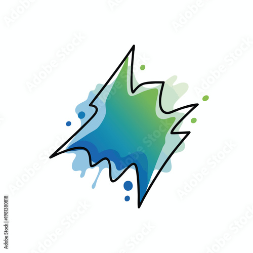 Abstract Color Splash Illustration for Creative Design or Artistic Projects