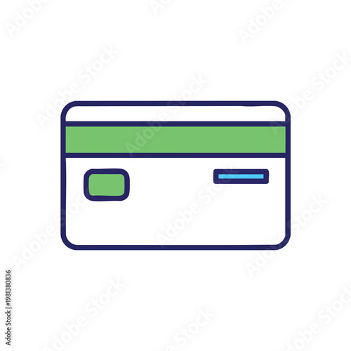 Minimalist Credit Card Illustration for Digital Financial Concepts