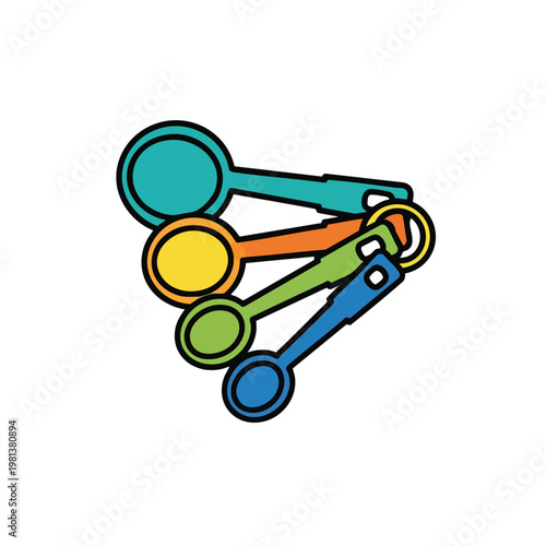 Abstract Illustration of Connected Colorful Puzzle Pieces for Creative Design