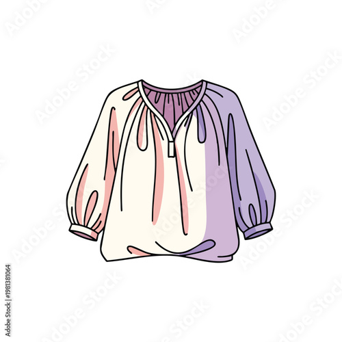 Stylish Loose Fit Women s Blouse in Soft Pastel Colors for Casual and Elegant Looks