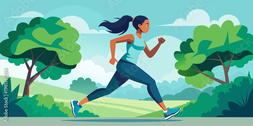 Run Towards Your Target!" — An illustration design that symbolizes speed and focus, ready to provide maximum visual impact to your digital design content. Get it now