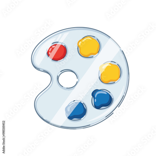 Artist s Paint Palette with Colorful Paints for Creative Design