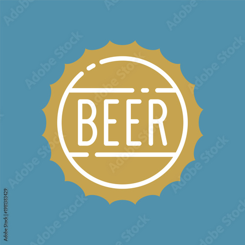 シンプルなビールの王冠のアイコン