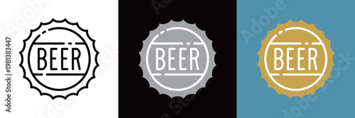 シンプルなビールの王冠のアイコン