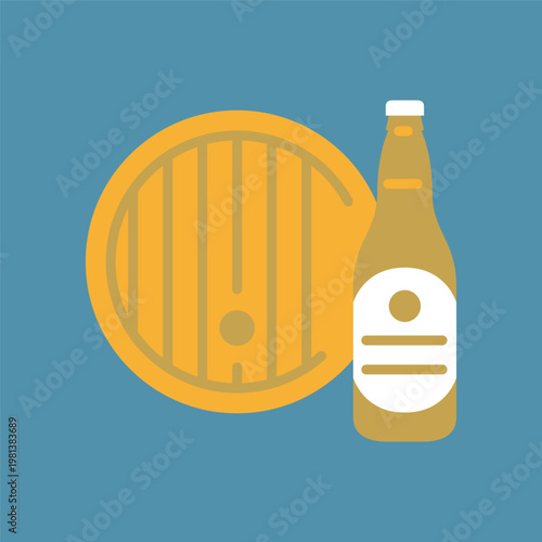 シンプルなビール樽のアイコン