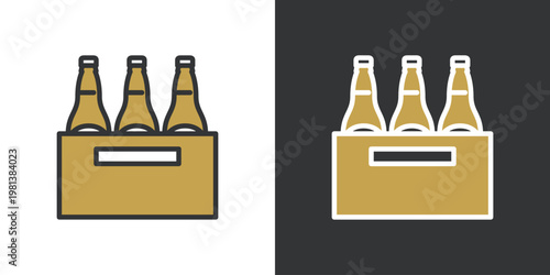 シンプルなビールのアイコン