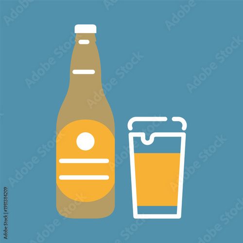 シンプルなビールのアイコン