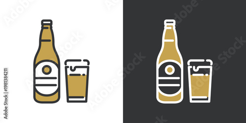 シンプルなビールのアイコン