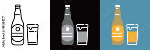 シンプルなビールのアイコン