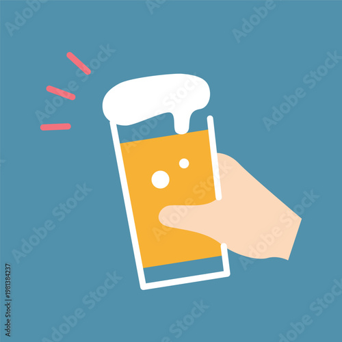 シンプルなビールのアイコン