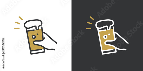 シンプルなビールのアイコン