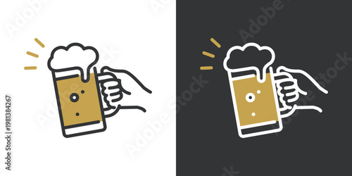 シンプルなビールのアイコン