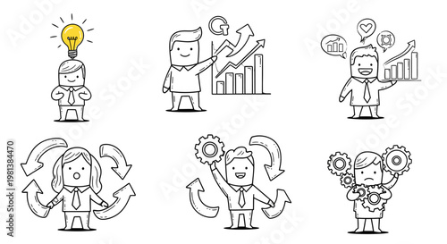 Business people with ideas and solutions.