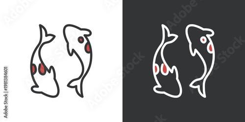 錦鯉が泳ぐアイコン