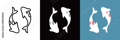 錦鯉が泳ぐアイコン