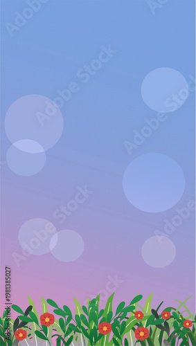 Dreamy Spring Garden Background with Flowers and Soft Bokeh Sunlight