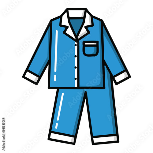 Comfortable Blue Pajama Set for Cozy Nightwear and Relaxed Sleep