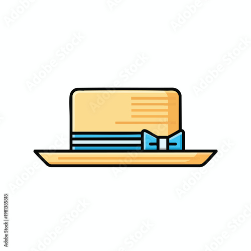 Elegant Hat with Ribbon and Classic Design for Women or Special Occasions