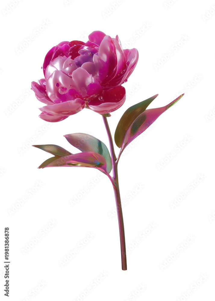 Fototapeta premium PNG Vibrant pink flower illustration