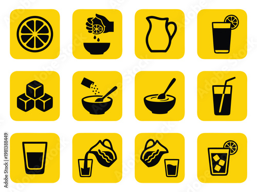 Lemonade Making Icons.