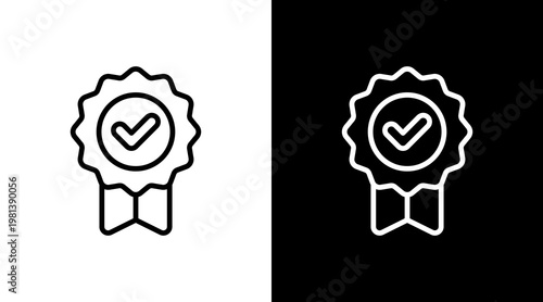 Authenticity White Icon Set Design