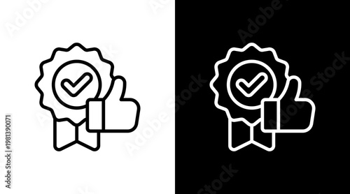 Credibility White Icon Set Design