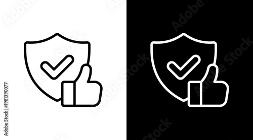 Reliability White Icon Set Design