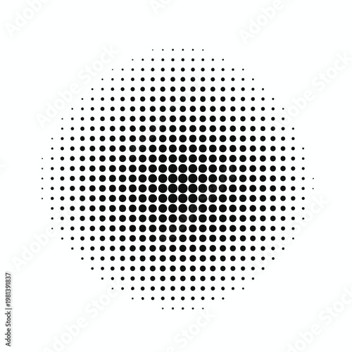 Abstract Black and White Halftone Dot Pattern for Creative Designs