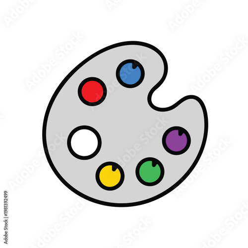 Colorful Artist s Palette with Paints and Blending Colors for Creativity and Painting Inspiration