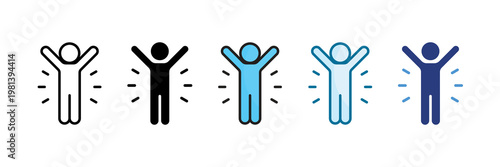 Confidence Icon Set Multiple Style Collection