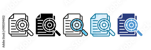 Accuracy Icon Set Multiple Style Collection