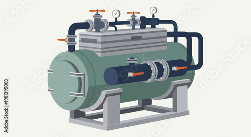 Industrial Boiler System for Heating and Energy Production.