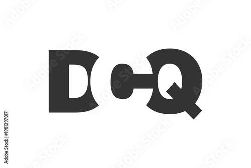 DCQ logo design. Initial letter D C Q bold font style for tech startups, consulting, corporate branding. Creative company name, headlines typography identity, trendy logotype.