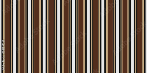 Elegant vertical stripes in brown, beige, black, and white.  A classic, versatile pattern perfect for backgrounds, textiles, or website designs. This timeless image evokes sophistication and order.