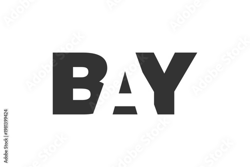 BAY logo design. Initial letter B A Y bold font style for tech startups, consulting, corporate branding. Creative company name, headlines typography identity, trendy logotype.
