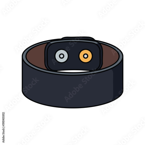 Close up of a Modern Fitness Tracker Wristband with Heart Rate Sensor