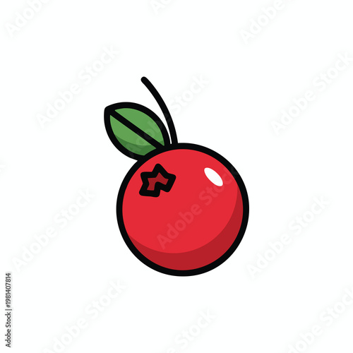 Fresh Cherry Fruit with Leaf Healthy Snack and Natural Food Image