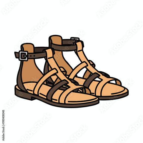 Fashionable Men s Leather Strappy Sandals for Casual and Summer Wear