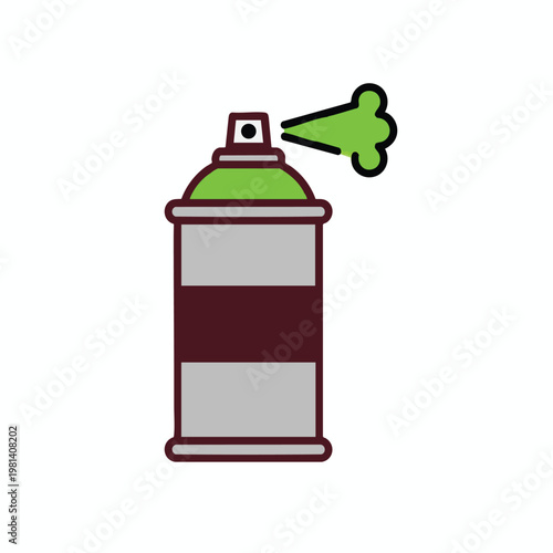 Colorful Spray Paint Can Icon for Creative Design and Art Projects