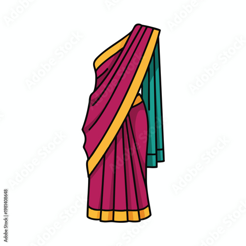 Elegant Traditional Saree in Vibrant Colors for Cultural Celebrations