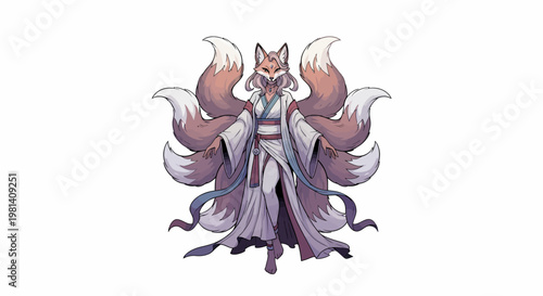 Fantasy Fox Character Illustration Design.