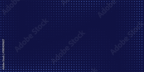 Foto Digital glowing pixels matrix pattern on dark blue background