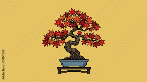 Bonsai Tree in a Pot.